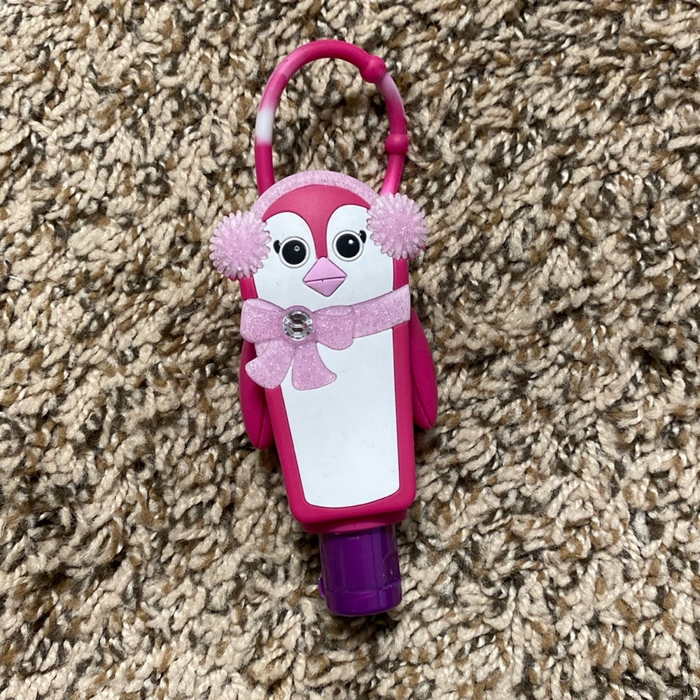 Bath & Body Works Pink Penguin Hand Sanitizer Holder